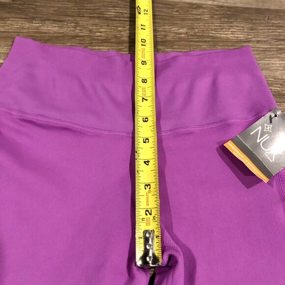 NUX Leggings Large Seamless Moderate Compression Purple High Waist NWT Crop - Picture 6 of 10